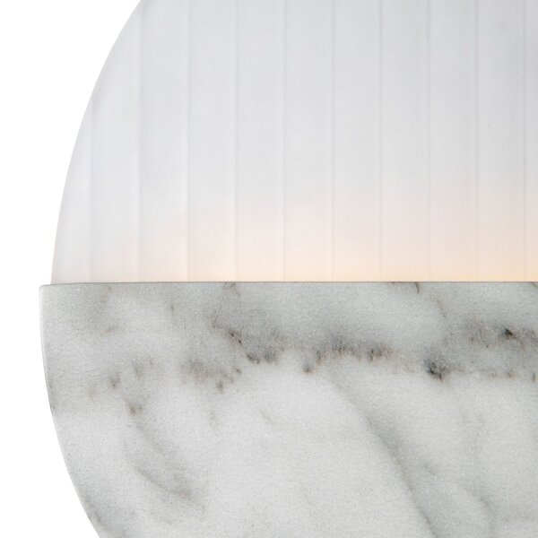 LED Wandleuchte Glas Metall 3000 K warmweiß 200 lm rund