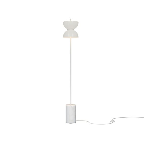 LED Lampadaire verre métal blanc chaud 3000 K 1300 lm rond