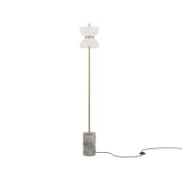 Lampadaire LED métal verre 145 cm rond 1300 lm...