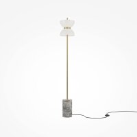 Lampadaire LED métal verre 145 cm rond 1300 lm...