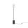 LED Stehlampe Glas Metall 3000 K warmweißes Licht rund