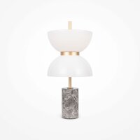 Lampe de table LED métal verre hauteur 46 cm ronde...