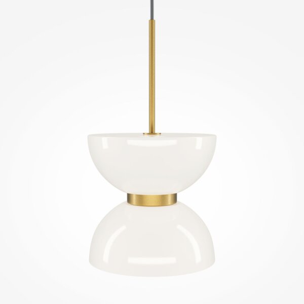 Hängeleuchte Metall Glas LED D: 22 cm H: max. 350 cm