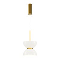 Hängeleuchte Metall Glas LED D: 22 cm H: max. 350 cm