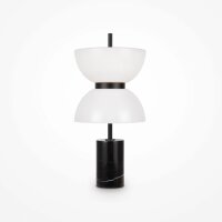 Lampe de table LED métal verre hauteur 46 cm ronde...