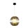 Hängelampe Metall Rauchglas LED Ø 30,2 cm rund in Gold