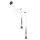 Wandleuchte LED Metall Glas Up Down 228,9 cm hoch Chrom