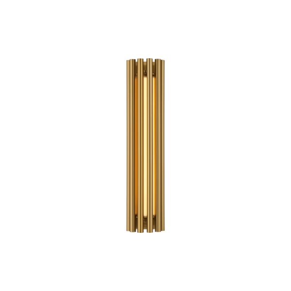 Wandlampe Aluminium Glas LED 36 cm hoch in Messing Gold