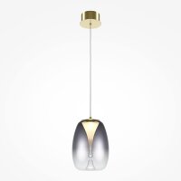 LED Hängelampe Rauchglas Aluminium warmweiß...