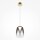 Lampe LED à suspendre verre fumé aluminium blanc chaud 3000 K ronde