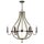 Lustre antique bois m&eacute;tal &Oslash;76cm r&eacute;glable en hauteur