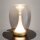 Lampe de table LED aluminium verre fumé D : 20 cm 27,2 cm