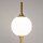 Lampadaire LED métal verre hauteur 150 cm en laiton blanc