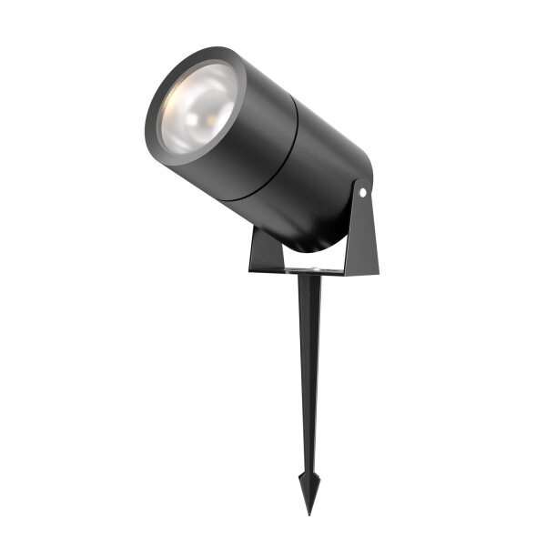 Lampe dallée LED aluminium verre 22,2 cm avec piquet de terre