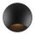Luminaire LED encastré mural aluminium Ø 6,2 cm IP65 noir