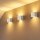 Luminaire dextérieur mural LED Métal Up Down IP54 Blanc carré