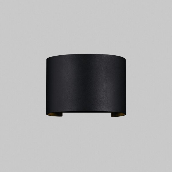 LED Außenlampe Wand Metall IP54 Up Down 400 lm Schwarz
