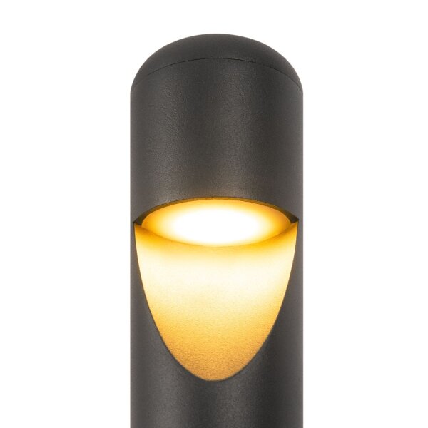 Borne déclairage LED métal 60 cm de haut IP65 graphite rond