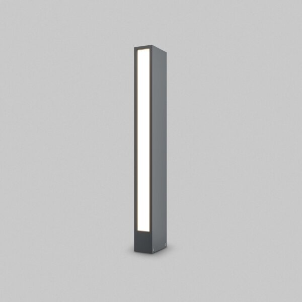 Borne déclairage LED métal 60 cm IP65 graphite carré LISA