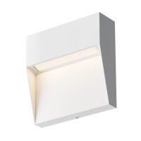 LED Au&szlig;enlampe Wand Aluminium IP54 Wei&szlig; eckig 100 lm