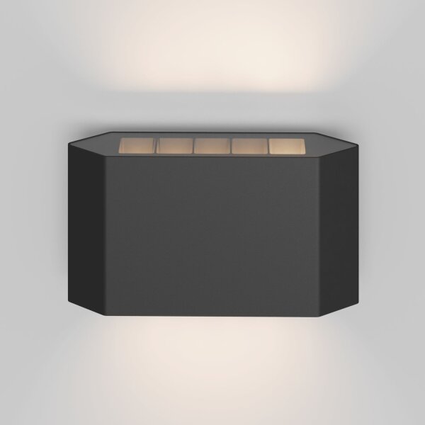 LED Wandleuchte außen Aluminium Up Down B: 20,5 cm IP54