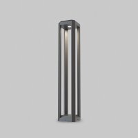 LED Pollerleuchte Aluminium IP65 80 cm Grau eckig TIM