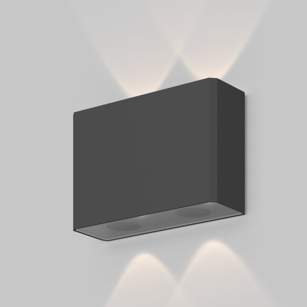 Applique murale extérieure aluminium LED IP54 L : 12 cm Up Down