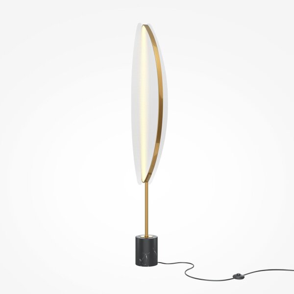 Lampadaire LED dimmable aluminium 158 cm en laiton EVA