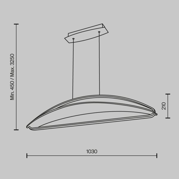 Pendelleuchte LED Aluminium H: max. 325 cm in Messing