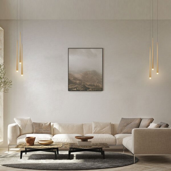 Pendelleuchte Aluminium LED 26 cm breit Schwarz Weiß