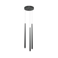Pendelleuchte Aluminium LED 26 cm breit Schwarz Wei&szlig;