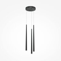 Suspension aluminium LED 26 cm de large noir blanc