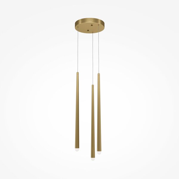 Suspension aluminium LED 26 cm de large en laiton blanc