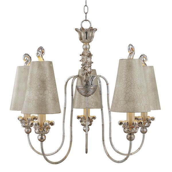 Schirm Kronleuchter in Silber Gold Ø83cm Esszimmer