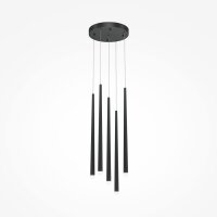 LED Hängelampe Aluminium B: 32 cm H: max. 369,3 cm rund