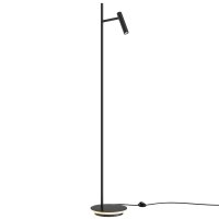 Lampadaire LED m&eacute;tal 138,7 cm de haut noir 730 lm...