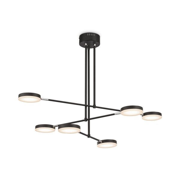 Deckenlampe Metall LED verstellbar Schwarz 2500 lm