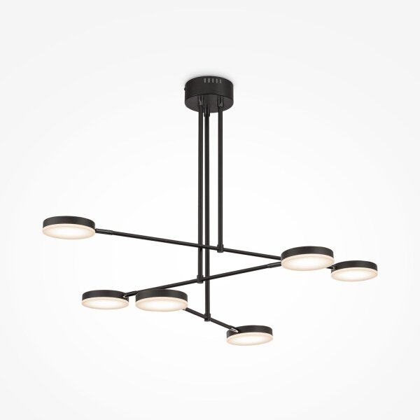 Deckenlampe Metall LED verstellbar Schwarz 2500 lm