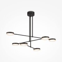 Deckenlampe Metall LED verstellbar Schwarz 2500 lm