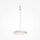 LED Hängelampe Metall rund D: 40 cm H: max. 347 cm Weiß