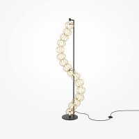 Lampadaire LED métal 154,7 cm de haut en or 3000...