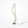 Stehlampe LED Metall 154,7 cm hoch in Gold 3000 lm LEON