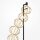 Stehlampe LED Metall 154,7 cm hoch in Gold 3000 lm LEON