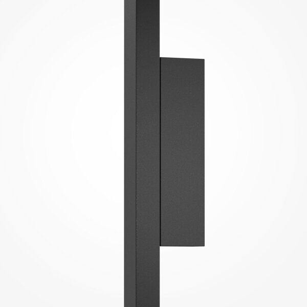 LED Wandleuchte Aluminium H: 86 cm mit Schalter Schwarz