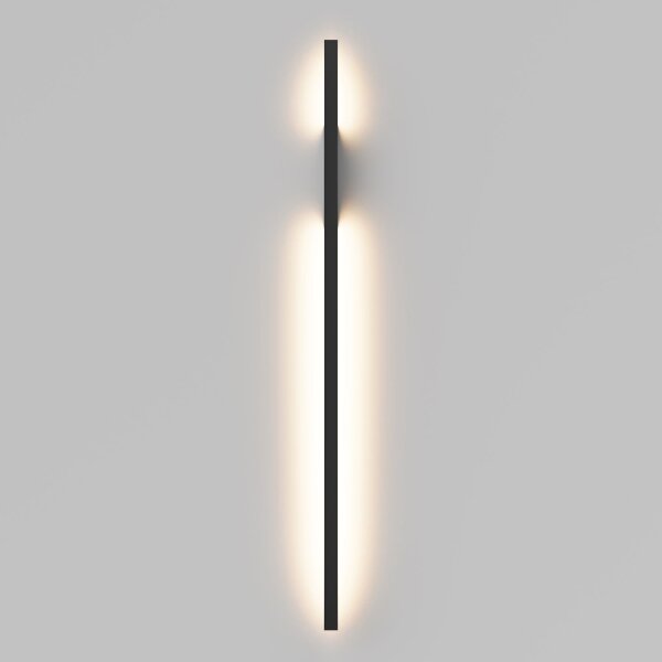 LED Wandleuchte Aluminium H: 86 cm mit Schalter Schwarz