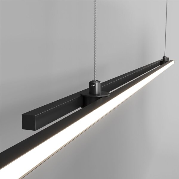 LED Hängeleuchte Aluminium H: max. 120 cm Schwarz LINA