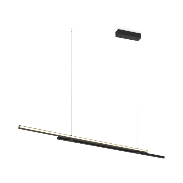 LED Pendelleuchte Aluminium H: max. 305,5 cm Schwarz