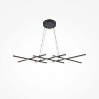LED Hängelampe Aluminium H: max. 307 cm Schwarz 800 lm