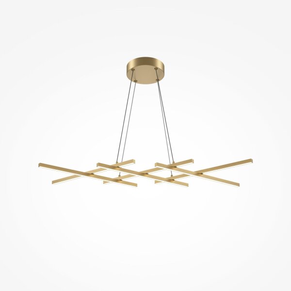 LED Pendelleuchte Aluminium H: max. 305,7 cm in Messing