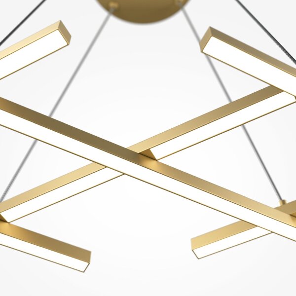 LED Pendelleuchte Aluminium H: max. 305,7 cm in Messing